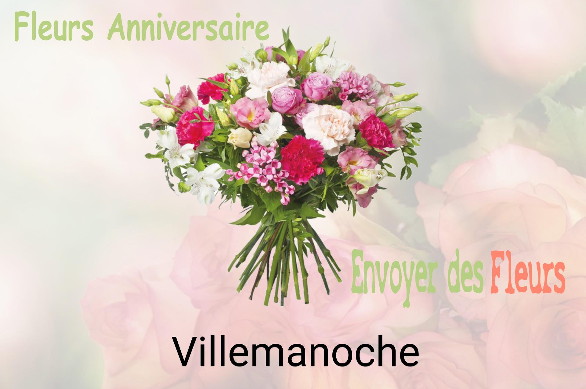 Bouquet de fleurs d’anniversaire livré à Villemanoche